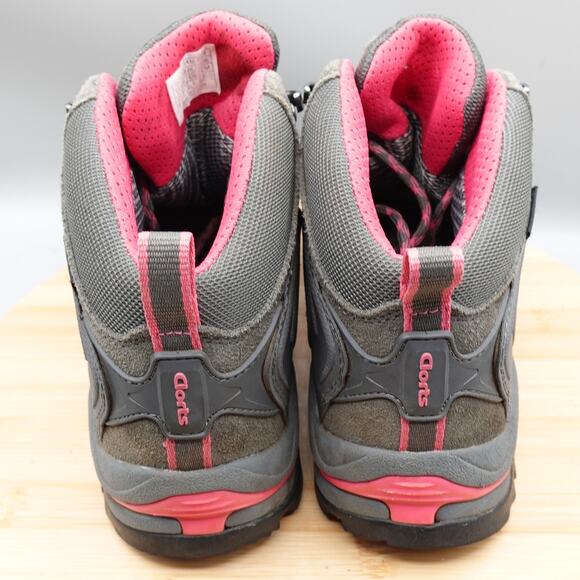 CLORTS Boots Womens 8.5 All Terrain Gray Pink Suede Hiking Trail HKM-822B Flaw - Picture 5 of 10